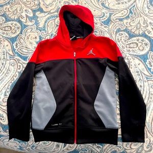 Air Jordan therma fit red black n grey hoodie
